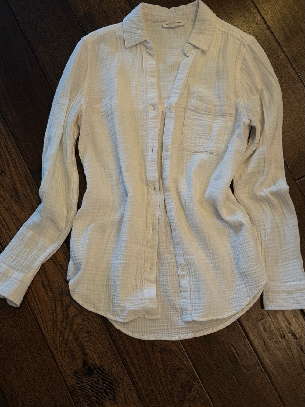 beachlunchlounge Cream Lightweight Gauze Shirt